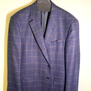 Giorgio Armani Men’s blazer size 58R- blue with brown detail